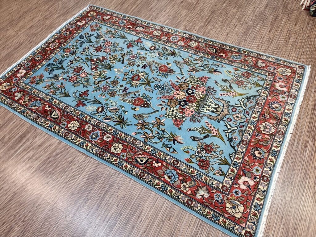 Perserteppich Ghom 210 x 137 cm Schurwolle handgeknüpft