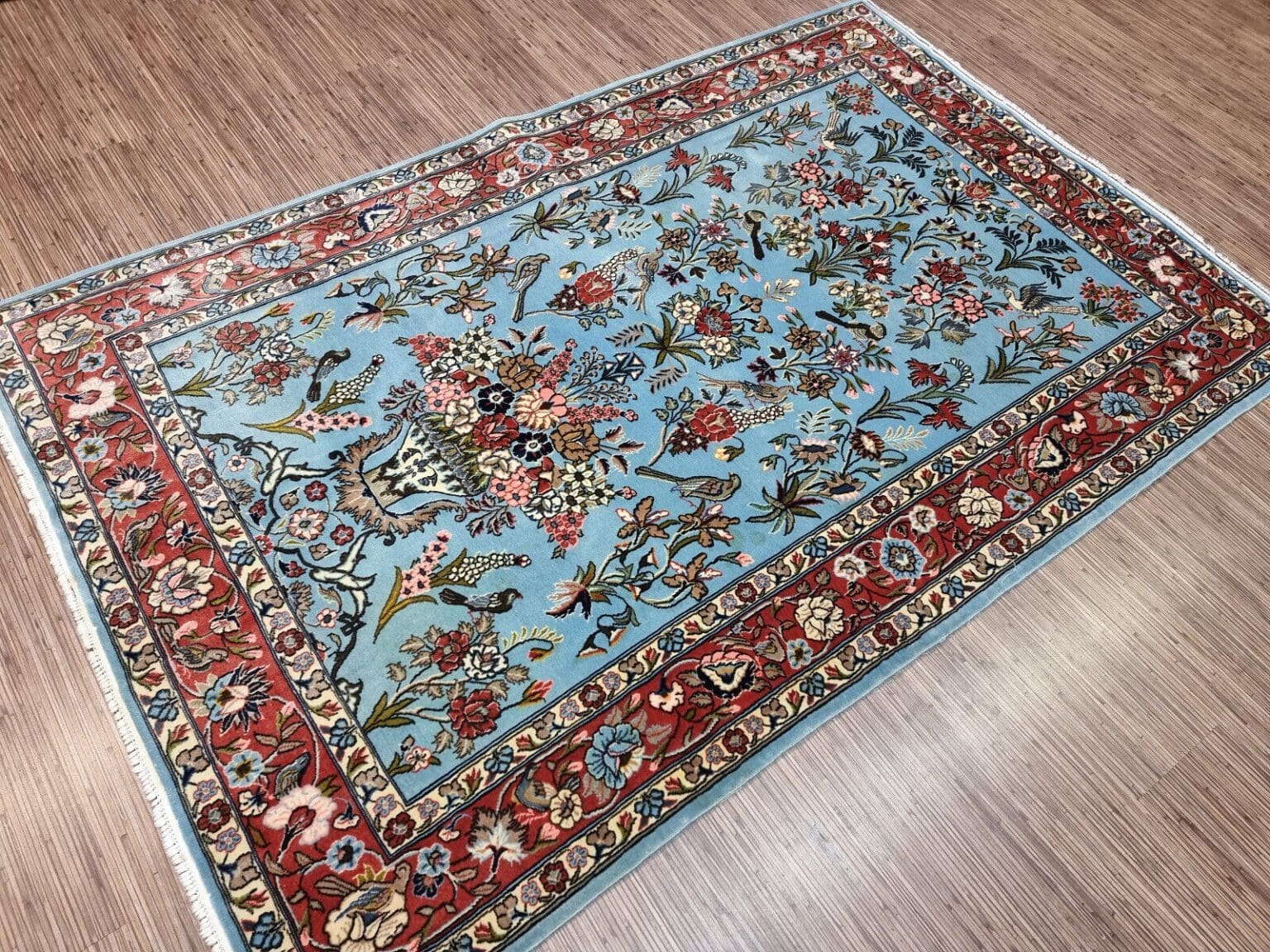 Perserteppich Ghom 210 x 137 cm Schurwolle handgeknüpft