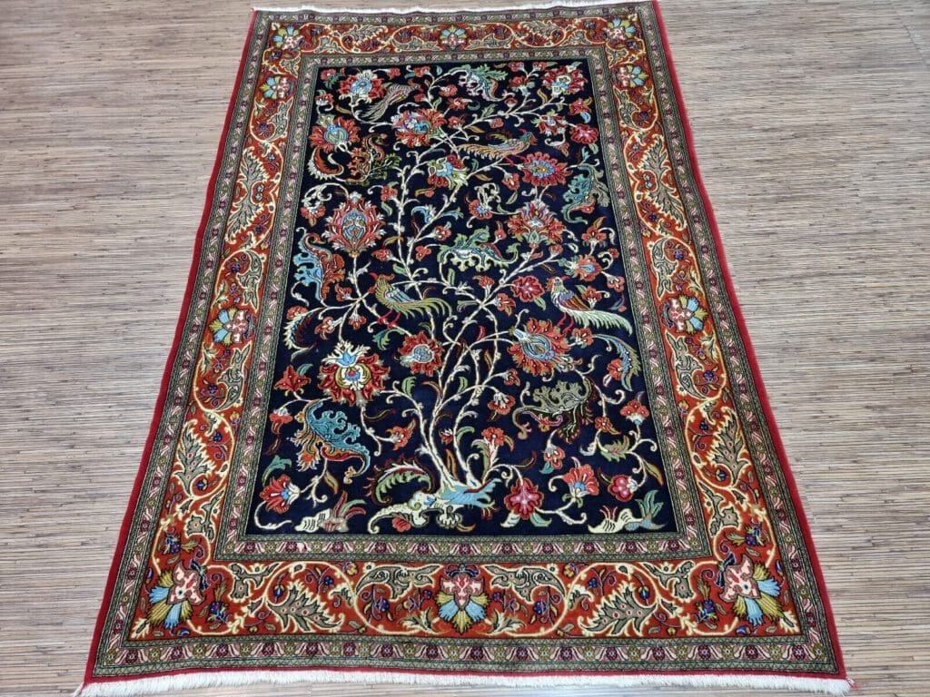 Perserteppich Ghom 203x138 cm Wolle handgeknüpft