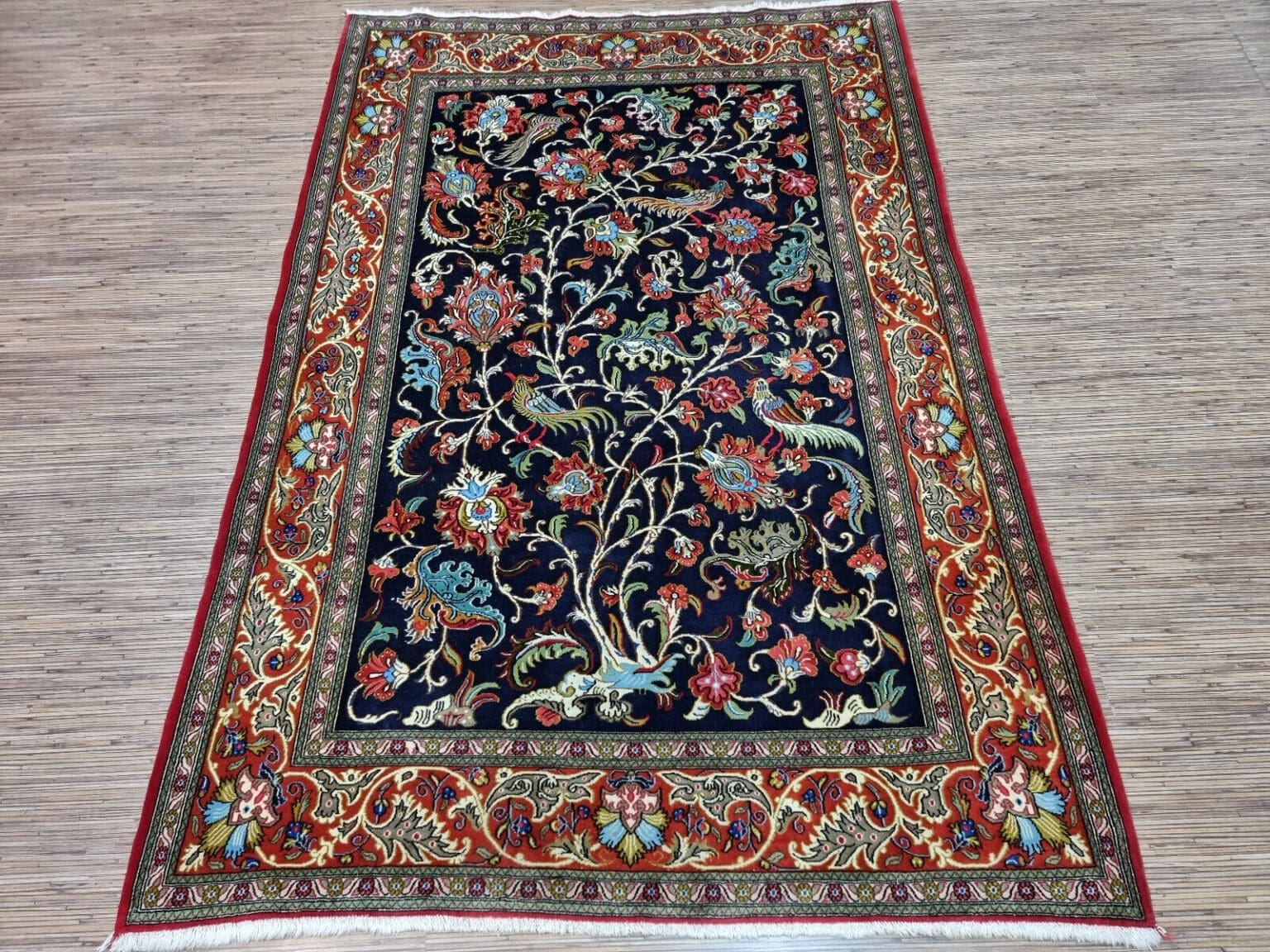 Perserteppich Ghom 203x138 cm Wolle handgeknüpft