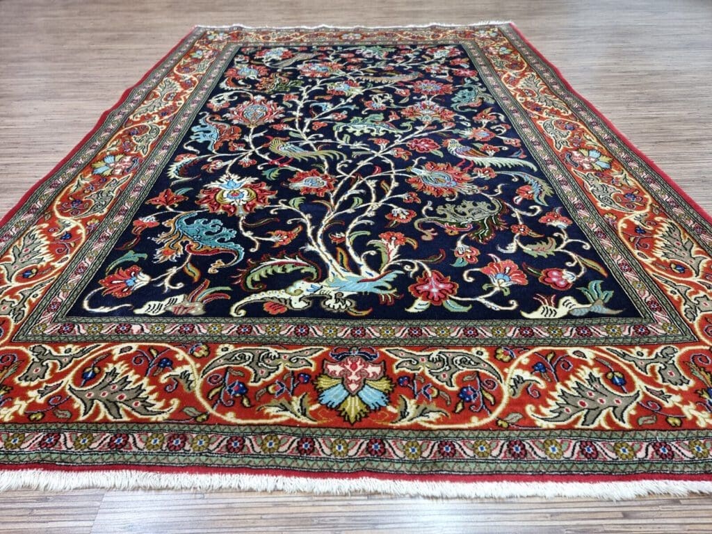 Perserteppich Ghom 203x138 cm Wolle handgeknüpft