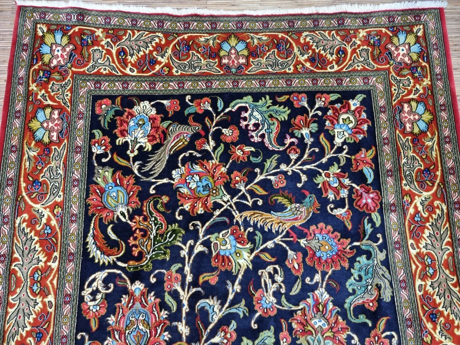 Perserteppich Ghom 203x138 cm Wolle handgeknüpft
