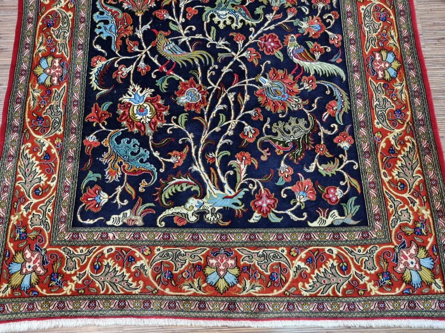 Perserteppich Ghom 203x138 cm Wolle handgeknüpft