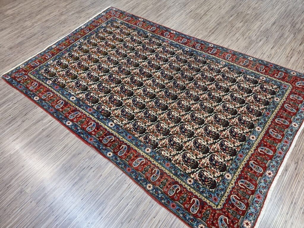 Perserteppich Ghom 207x135 cm Wolle handgeknüpft