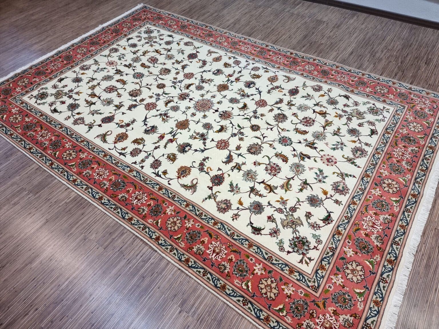 Perserteppich Täbriz 305x202 cm Korkwolle handgeknüpft