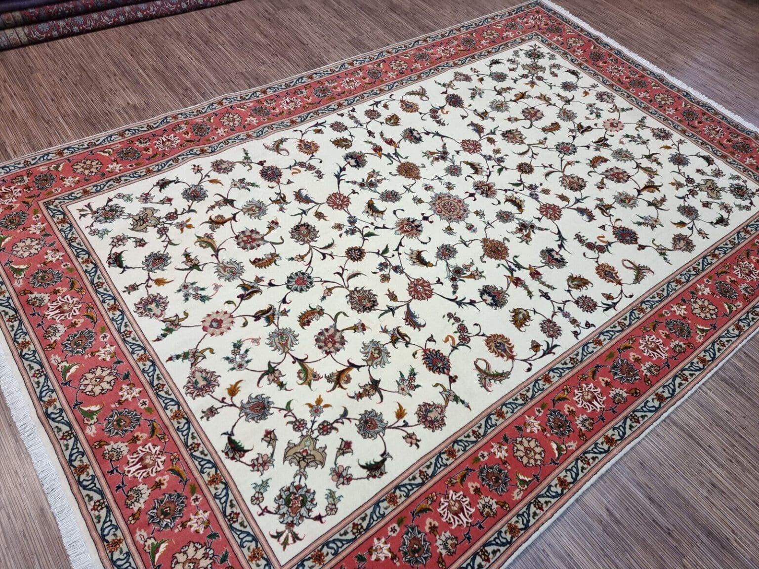 Perserteppich Täbriz 305x202 cm Korkwolle handgeknüpft