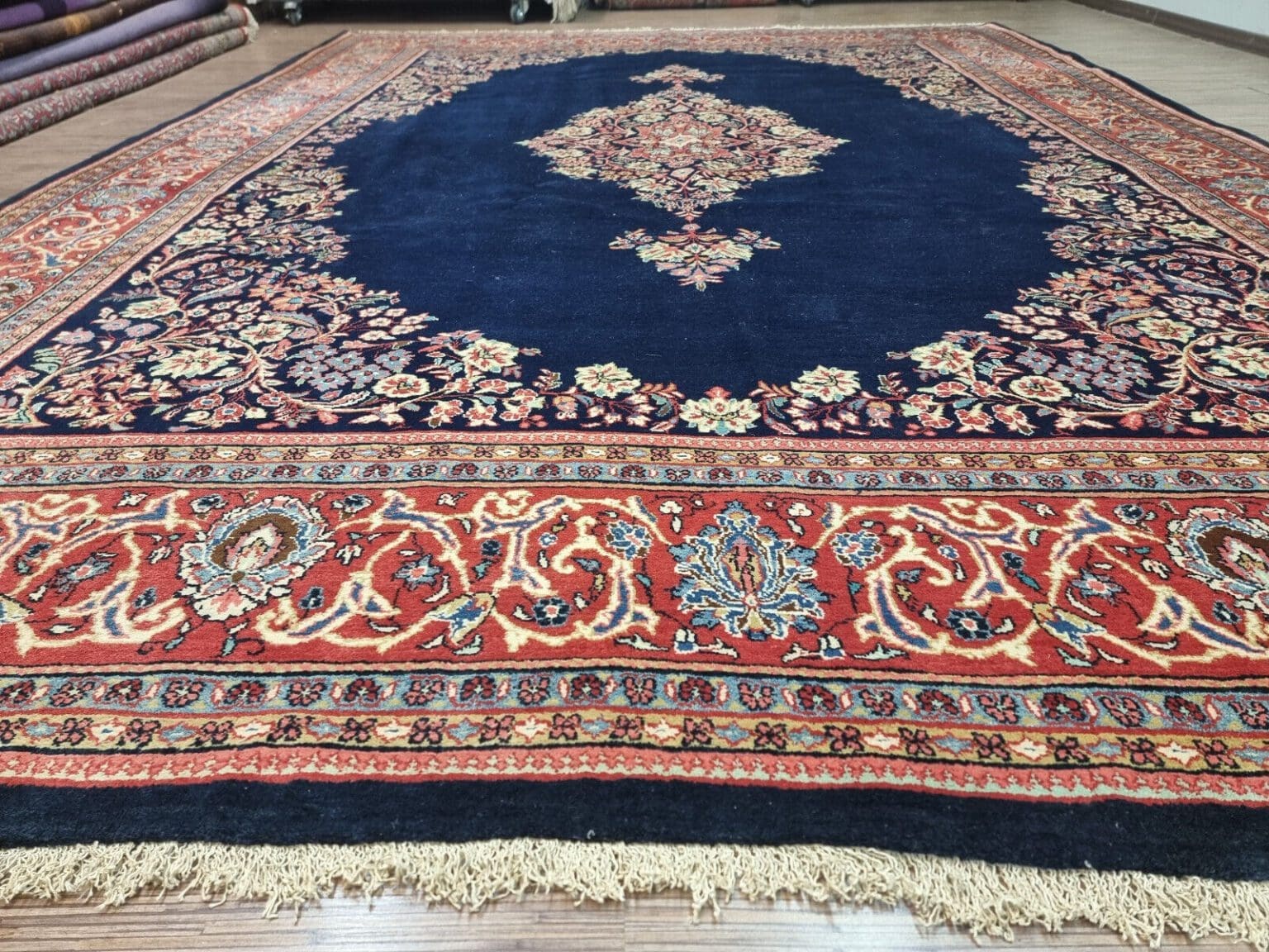 Perserteppich Sarough 380x266 cm Schurwolle handgeknüpft