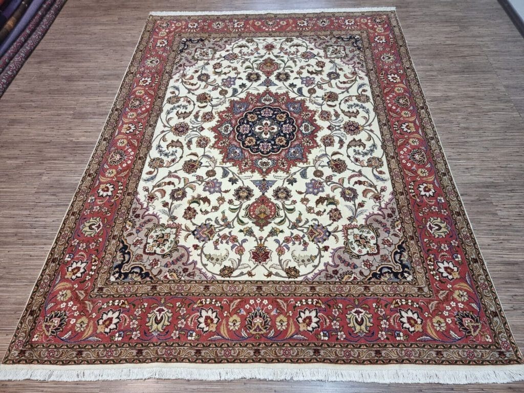 Perserteppich Täbriz 202x257 cm Korkwolle handgeknüpft