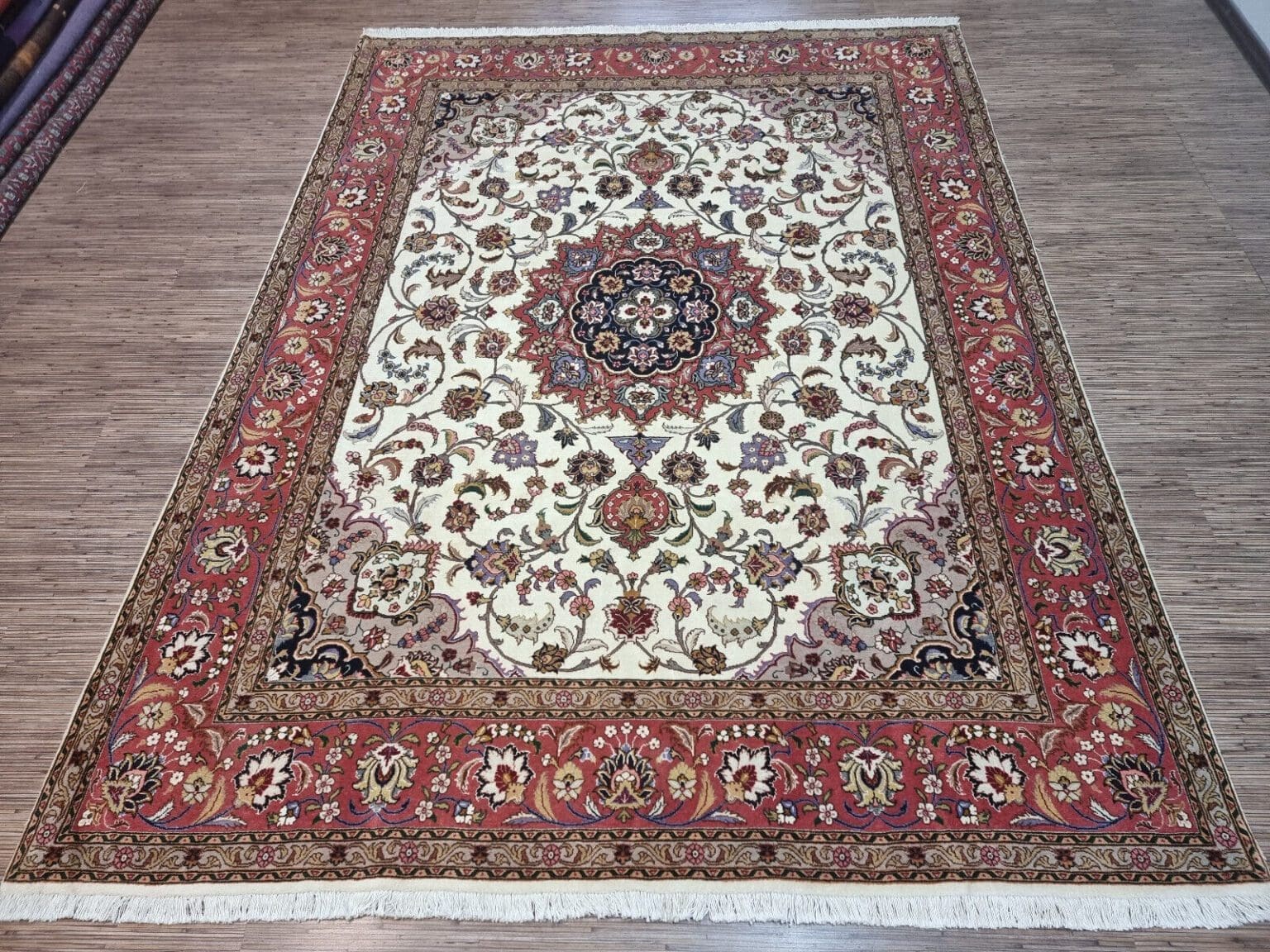 Perserteppich Täbriz 202x257 cm Korkwolle handgeknüpft