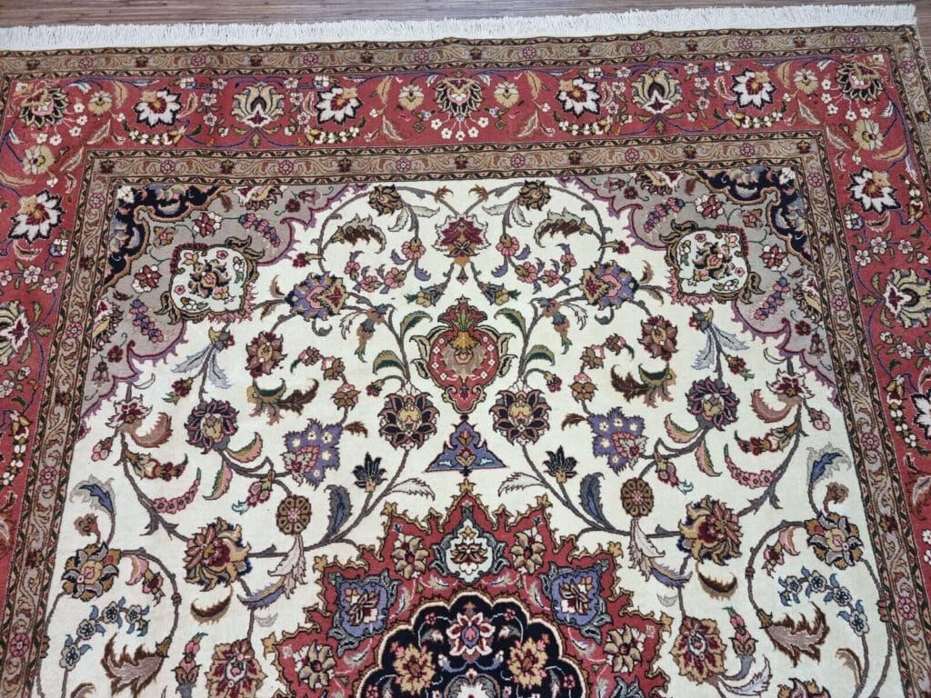 Perserteppich Täbriz 202x257 cm Korkwolle handgeknüpft