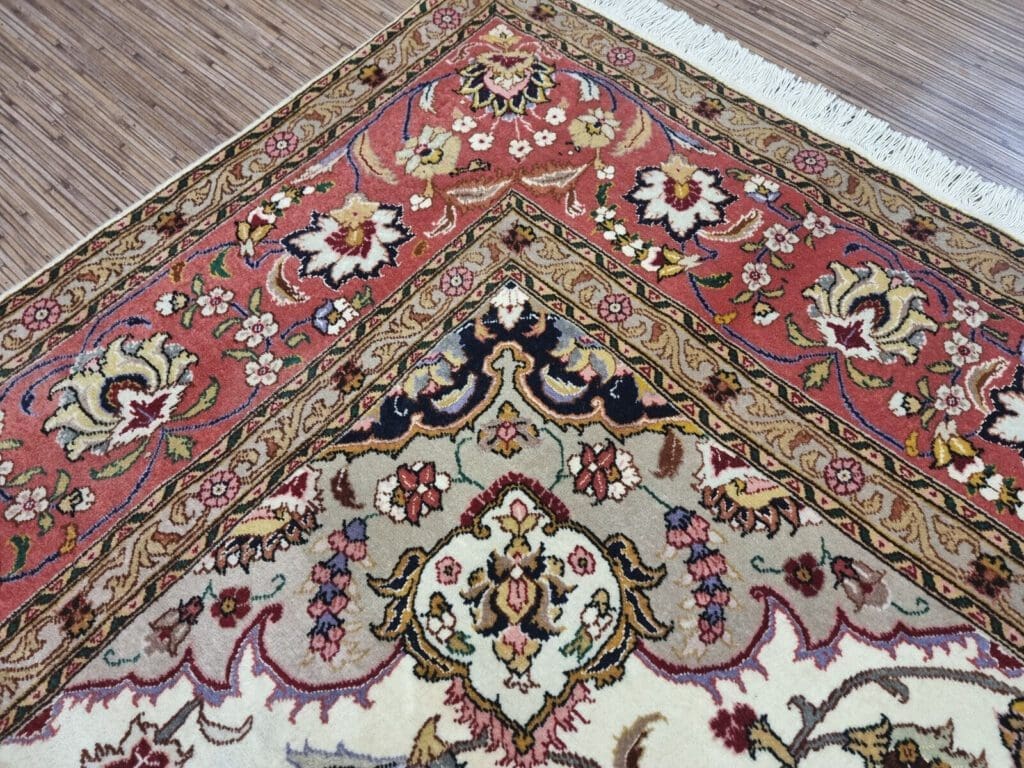 Perserteppich Täbriz 202x257 cm Korkwolle handgeknüpft