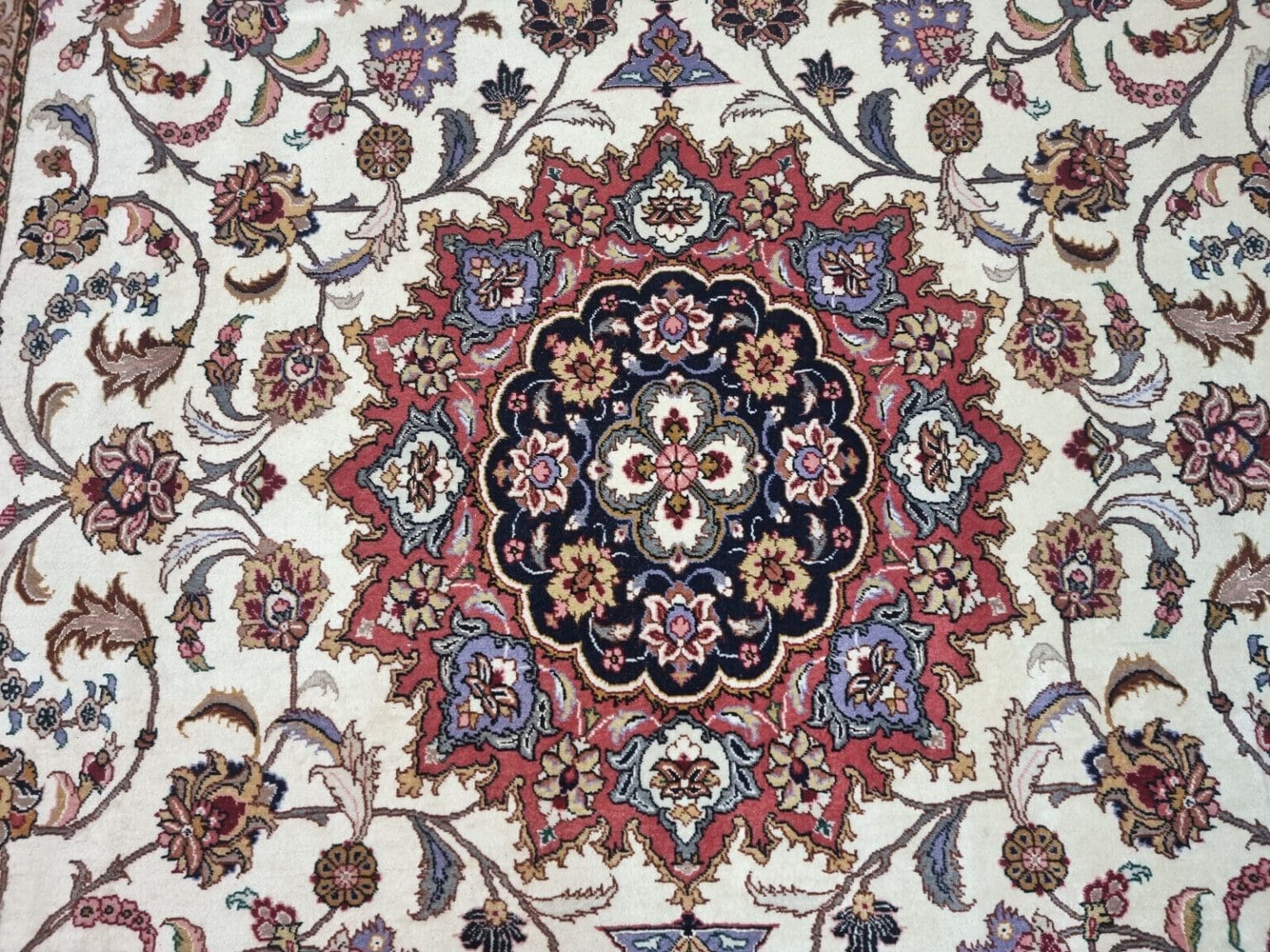 Perserteppich Täbriz 202x257 cm Korkwolle handgeknüpft