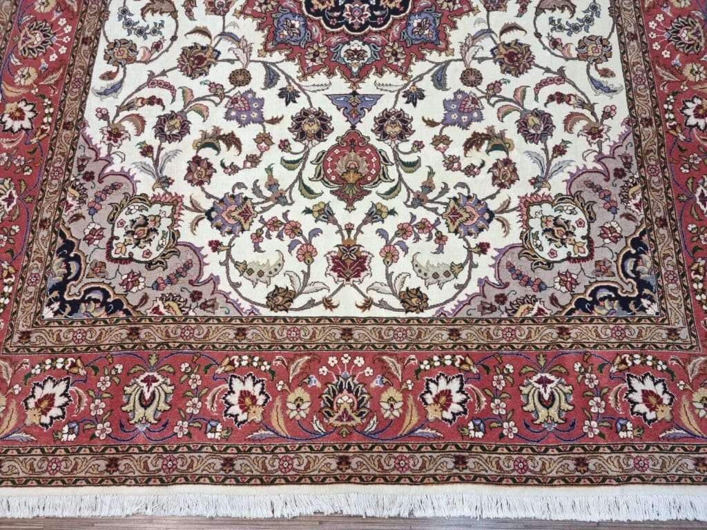 Perserteppich Täbriz 202x257 cm Korkwolle handgeknüpft