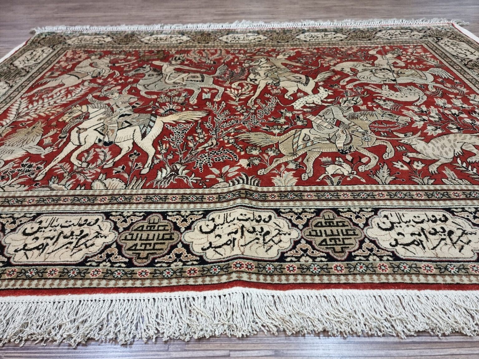 Perserteppich Ghom 153x109 cm Seide handgeknüpft