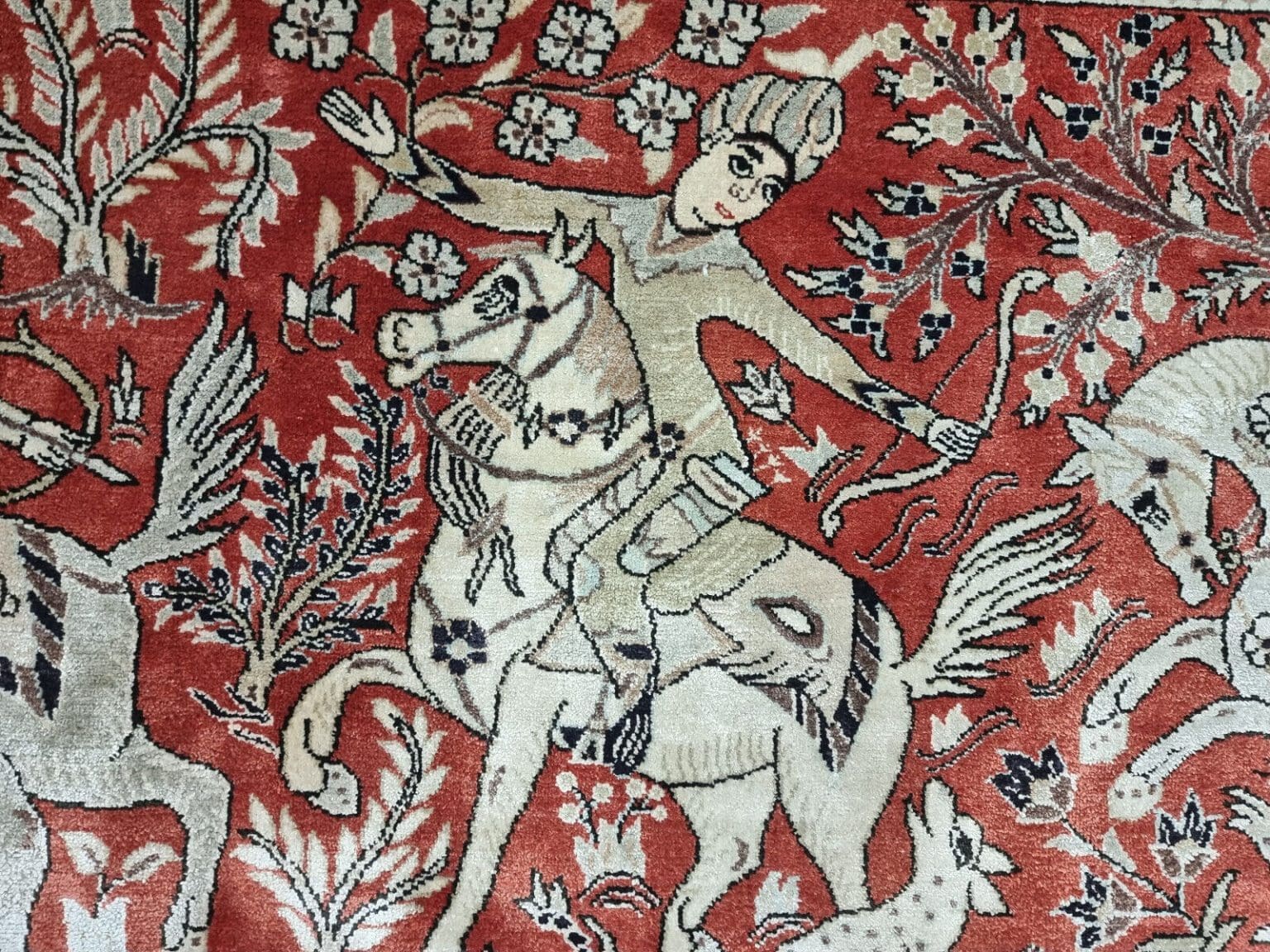 Perserteppich Ghom 153x109 cm Seide handgeknüpft