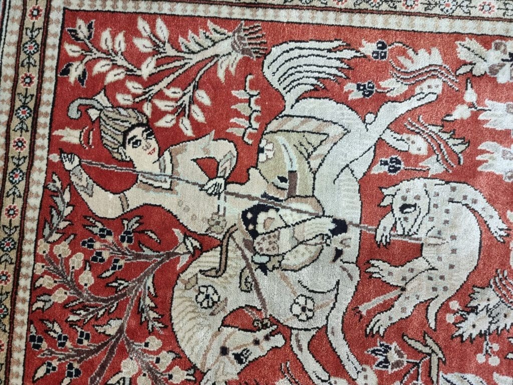 Perserteppich Ghom 153x109 cm Seide handgeknüpft