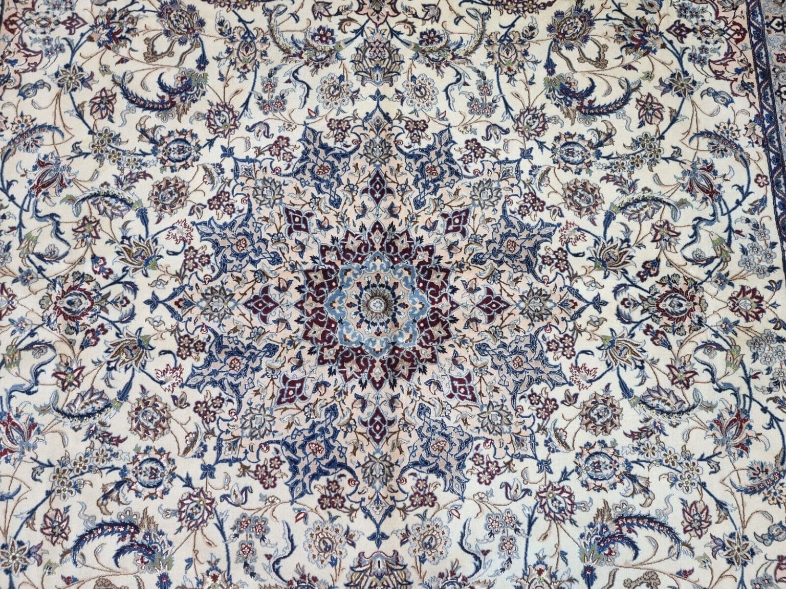 Perserteppich Nain 368 x 261 cm Korkwolle handgeknüpft
