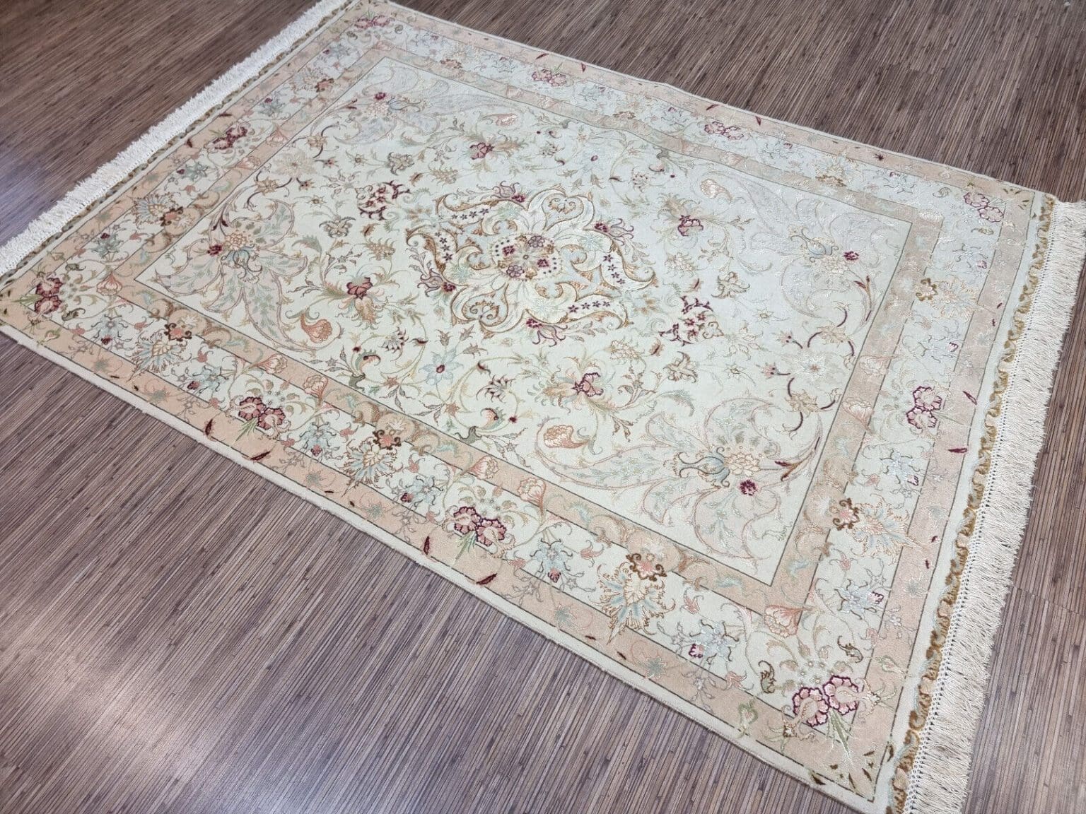 Perserteppich Täbriz 207 x 147 cm Korkwolle handgeknüpft