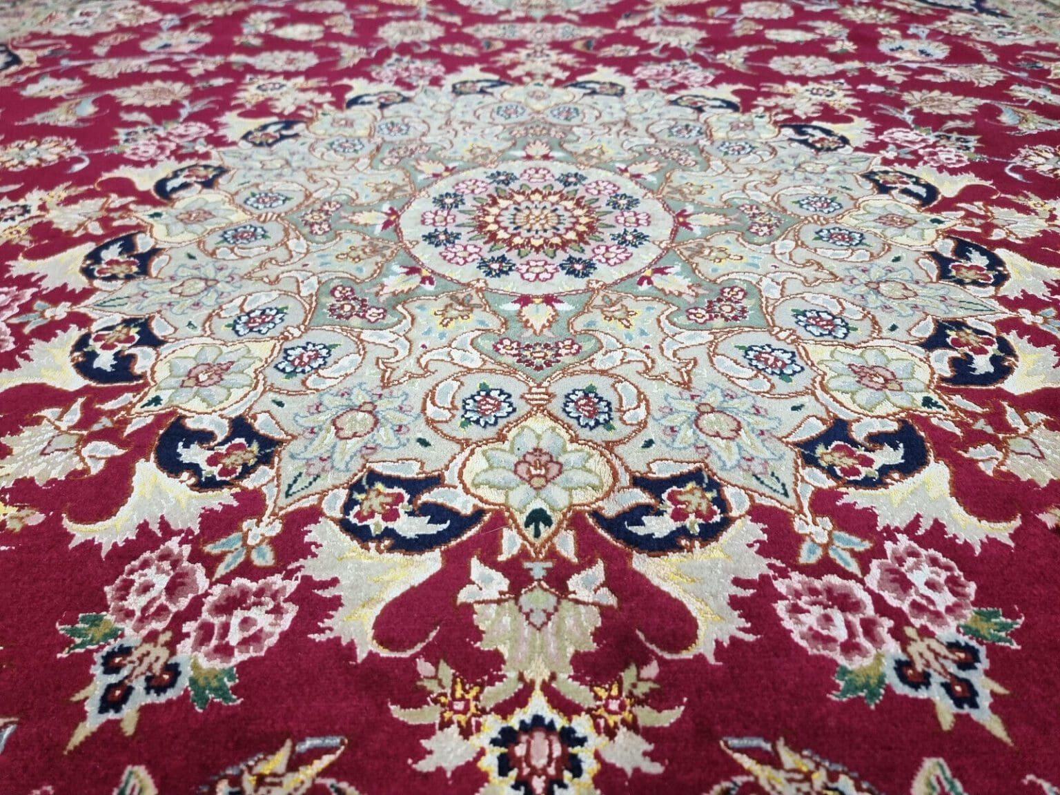 Perserteppich Täbriz 305x202 cm Korkwolle handgeknüpft