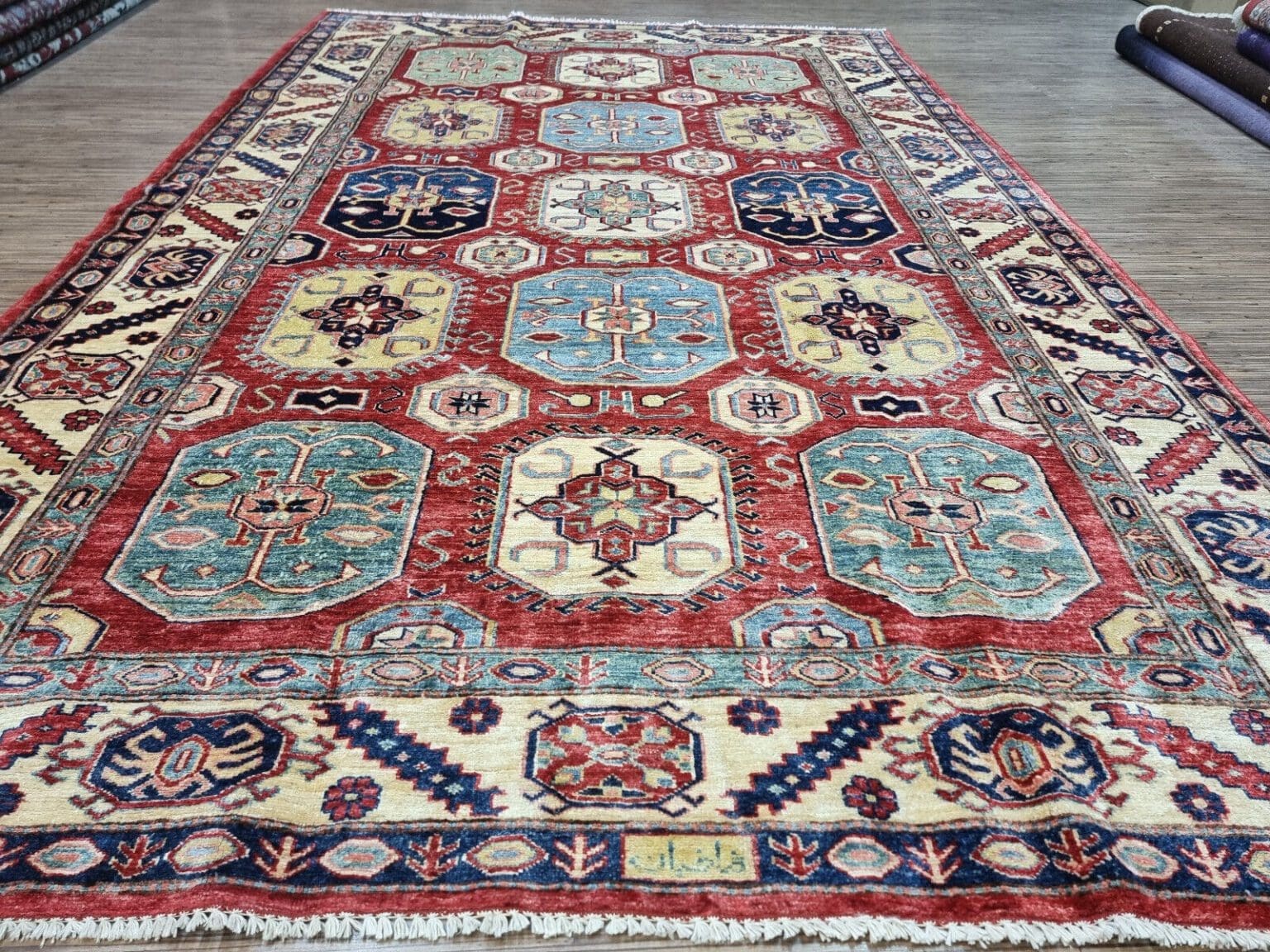 Orientteppich Kazak 278 x 180 cm Wolle handgeknüpft