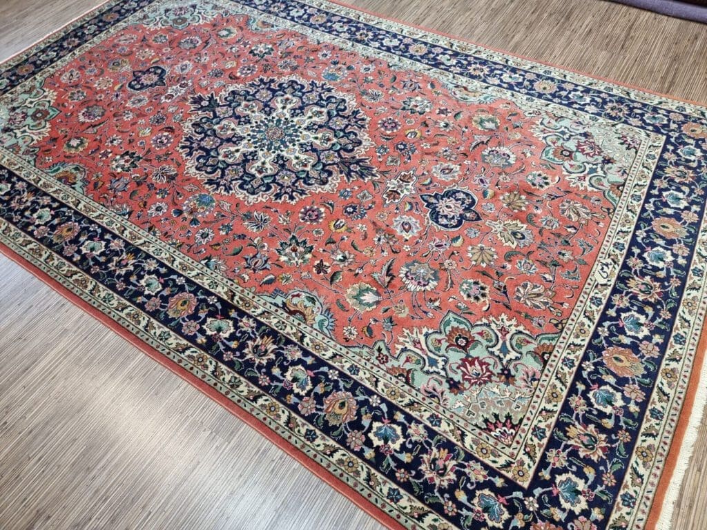 Perserteppich Täbriz 286 x 178 cm Korkwolle handgeknüpft