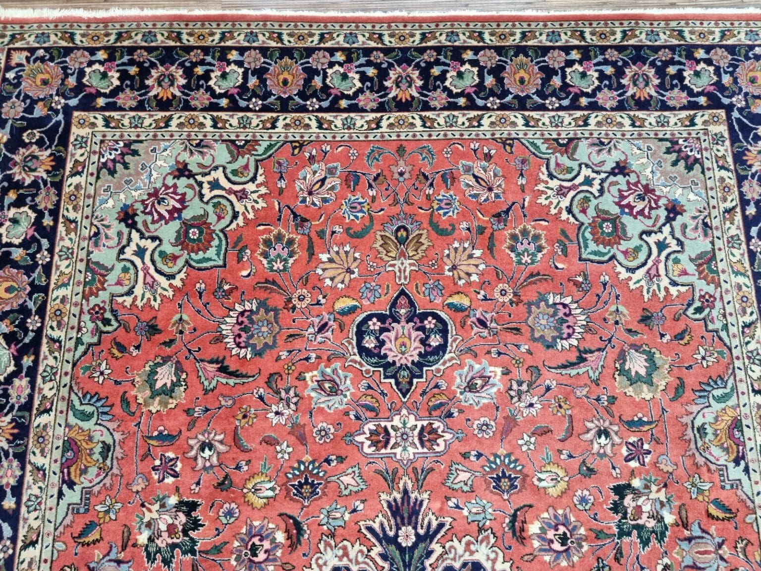 Perserteppich Täbriz 286 x 178 cm Korkwolle handgeknüpft