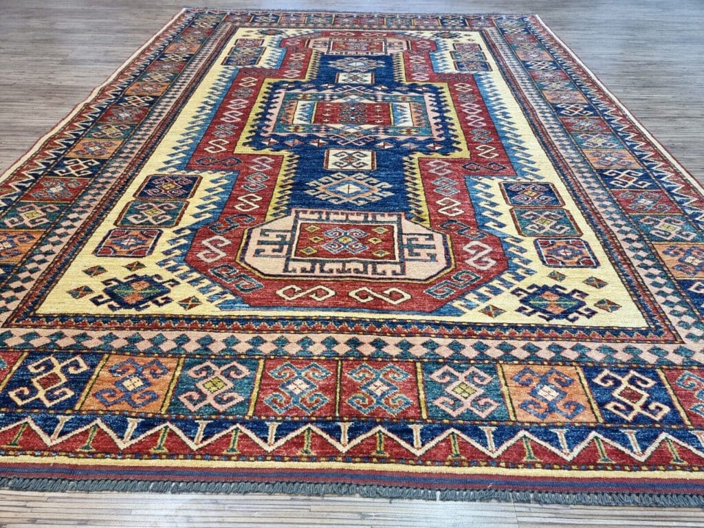 Orientteppich Kazak 239 x 179 cm Wolle handgeknüpft