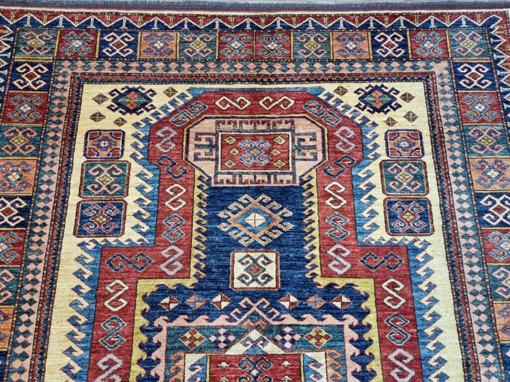 Orientteppich Kazak 239 x 179 cm Wolle handgeknüpft