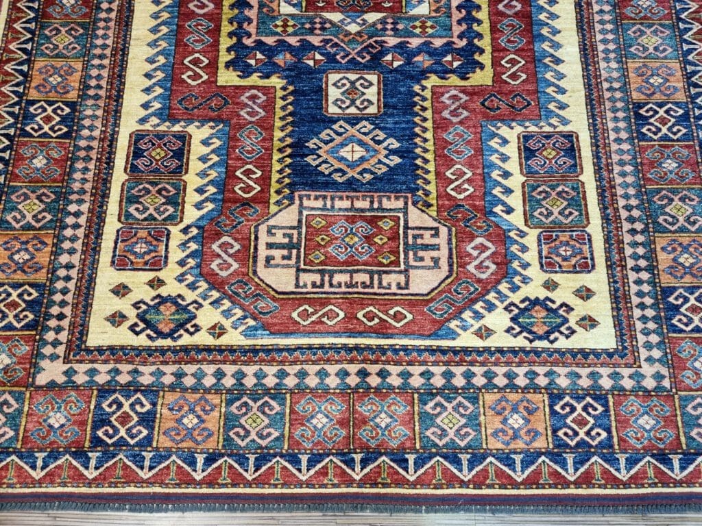 Orientteppich Kazak 239 x 179 cm Wolle handgeknüpft