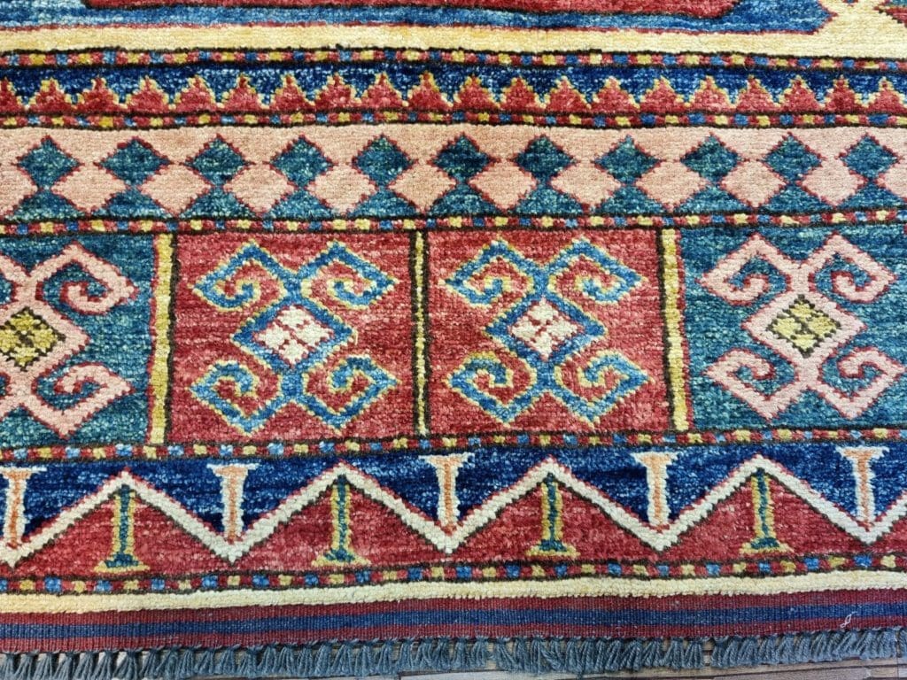 Orientteppich Kazak 239 x 179 cm Wolle handgeknüpft
