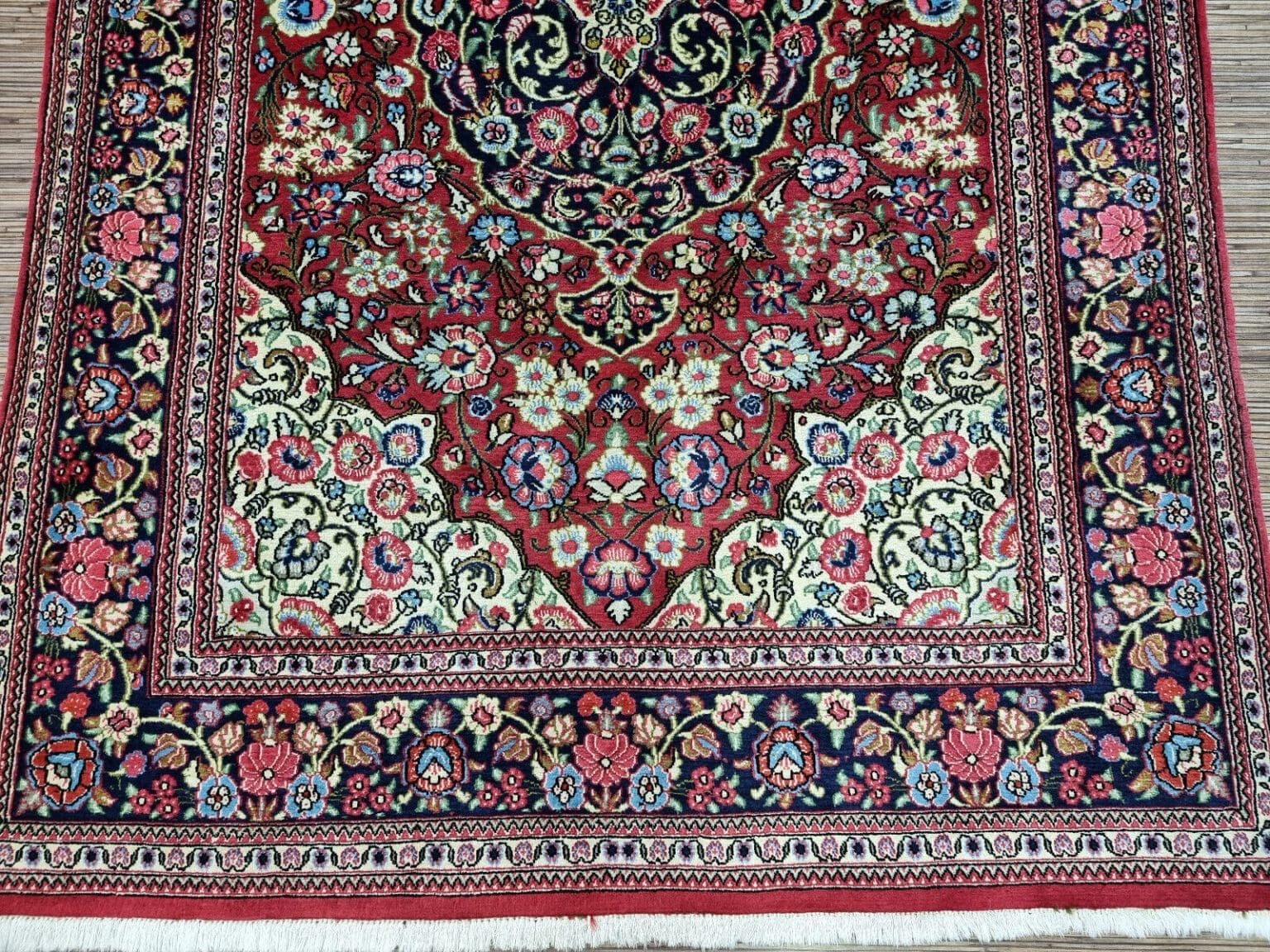 Perserteppich Ghom 209 x 135 cm Schurwolle handgeknüpft