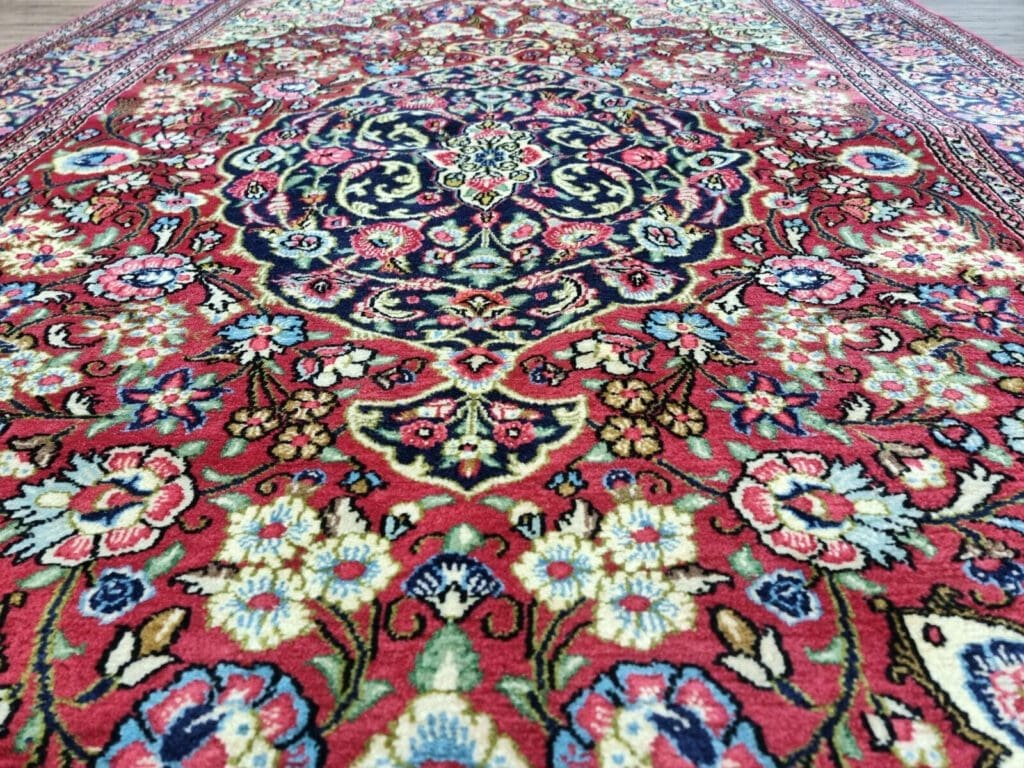 Perserteppich Ghom 209 x 135 cm Schurwolle handgeknüpft