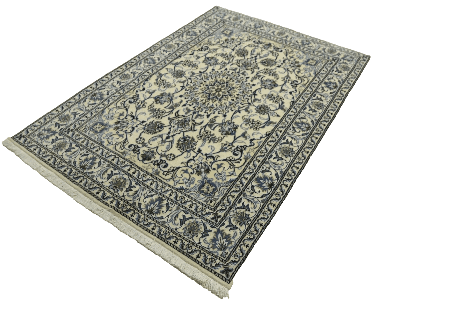 Perserteppich Super Nain 207 x 148 cm Wolle handgeknüpft