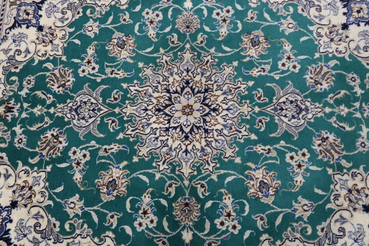 wunderschoner-orientteppich-super-nain-200x150-cm-300000-knoten-m-90 Perserteppich Nain 200 x 150 cm Wolle handgeknüpft
