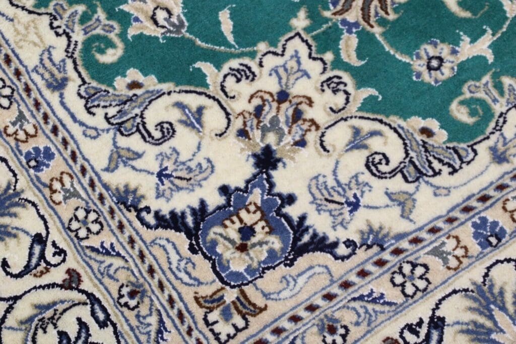 wunderschoner-orientteppich-super-nain-200x150-cm-300000-knoten-m-90-1-2 Perserteppich Nain 200 x 150 cm Wolle handgeknüpft