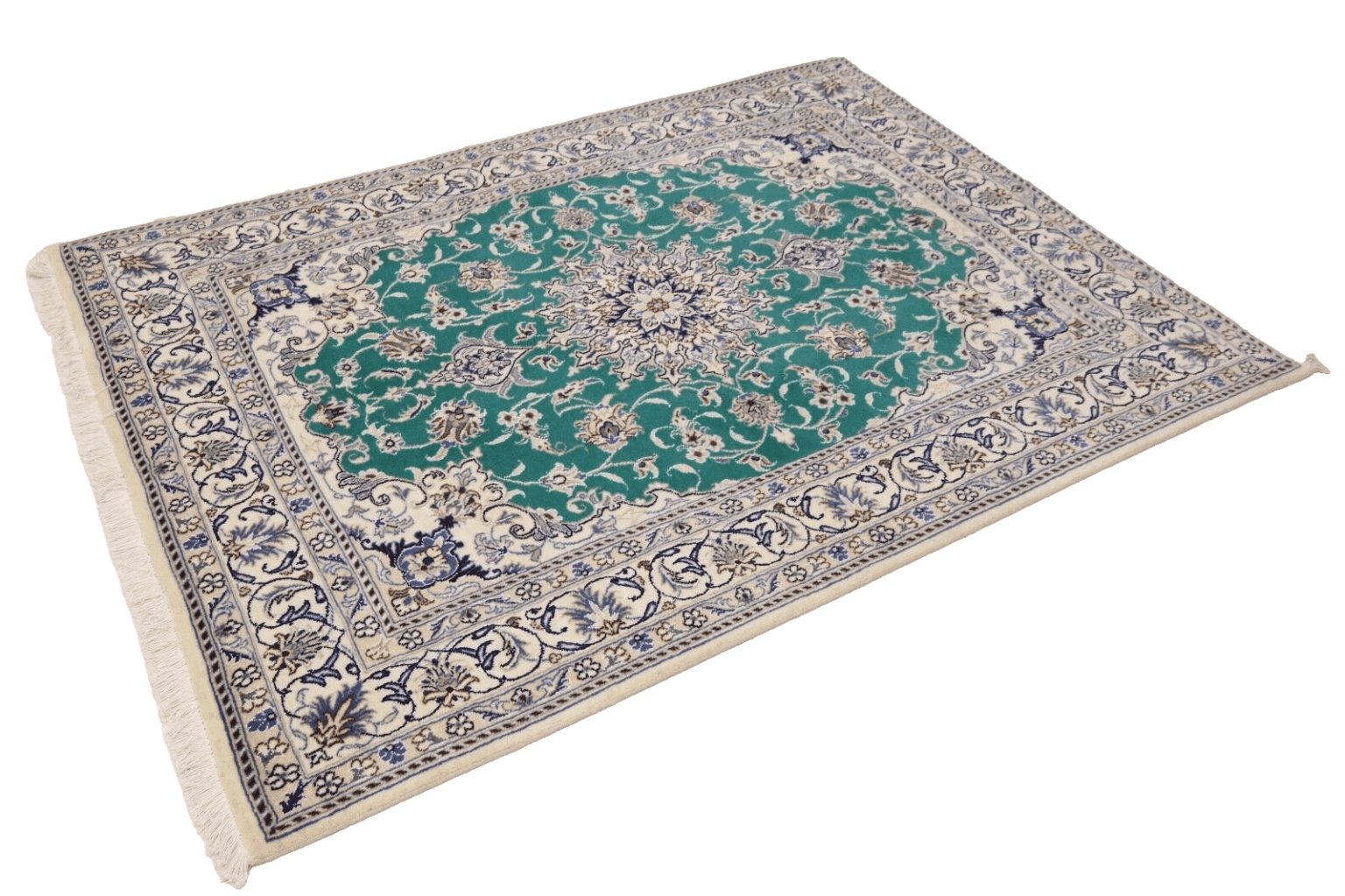 wunderschoner-orientteppich-super-nain-200x150-cm-300000-knoten-m-90-1-3 Perserteppich Nain 200 x 150 cm Wolle handgeknüpft