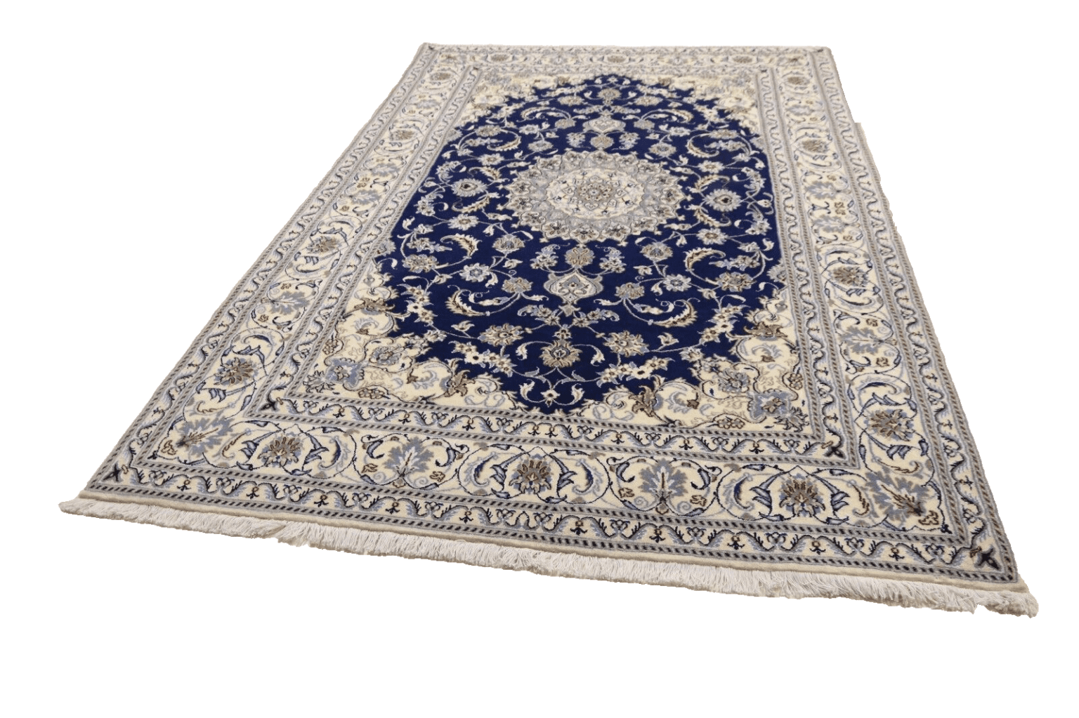 wunderschoner-perserteppich-nain-293-x-196-cm-ca-300000-knoten-m-90-1-1 Perserteppich Nain 293 x 196 cm Wolle handgeknüpft