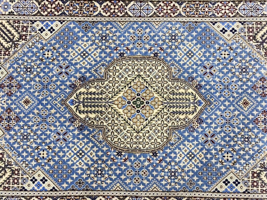 Perserteppich Nain 124 x 82 cm Korkwolle handgeknüpft