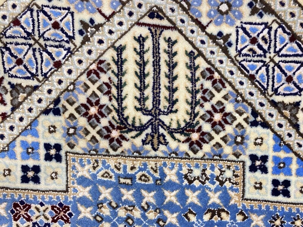 Perserteppich Nain 124 x 82 cm Korkwolle handgeknüpft