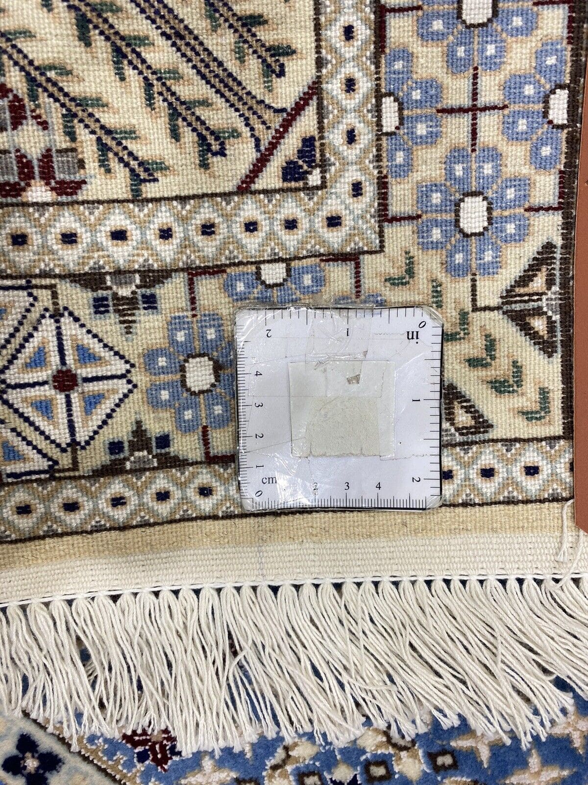 Perserteppich Nain 124 x 82 cm Korkwolle handgeknüpft