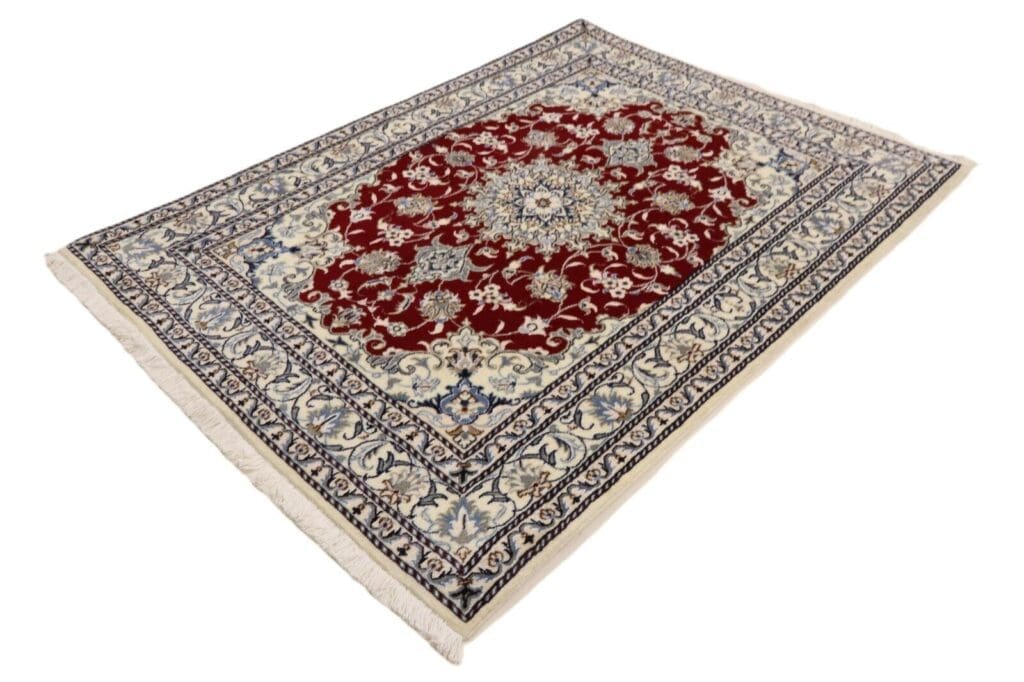 wunderschoner-orientteppich-nain-200x150-cm-300000-knoten-m-90-1-1 Perserteppich Nain 200 x 150 cm Wolle handgeknüpft