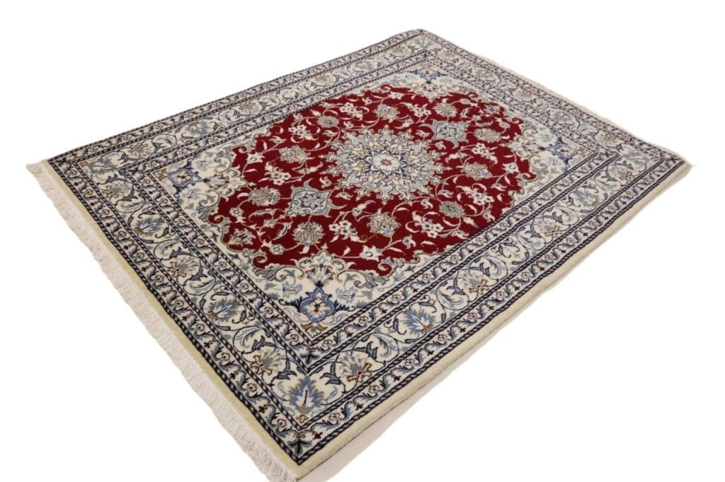 wunderschoner-orientteppich-nain-200x150-cm-300000-knoten-m-90-1-4 Perserteppich Nain 200 x 150 cm Wolle handgeknüpft