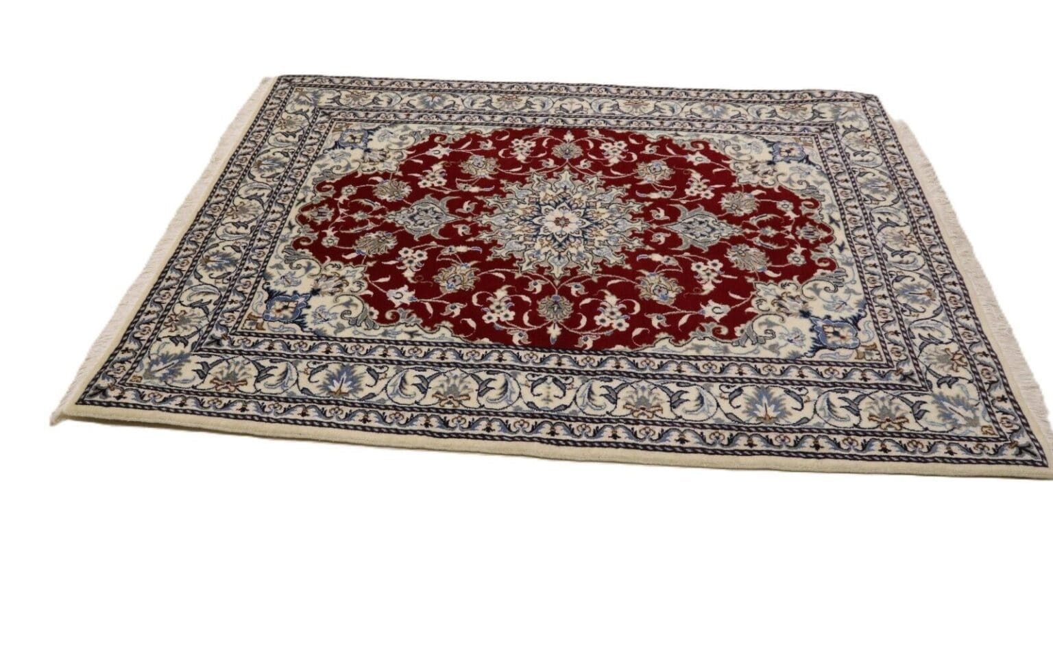 wunderschoner-orientteppich-nain-200x150-cm-300000-knoten-m-90-1-5 Perserteppich Nain 200 x 150 cm Wolle handgeknüpft
