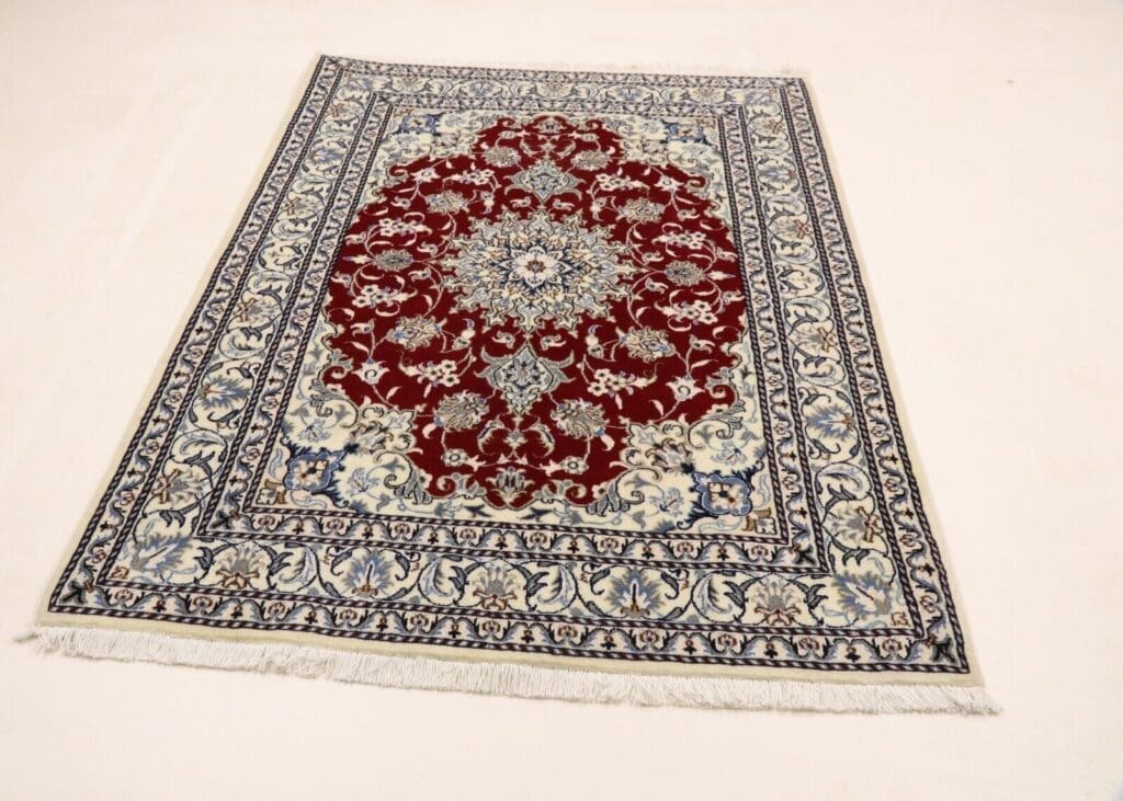 wunderschoner-orientteppich-nain-200x150-cm-300000-knoten-m-90-1-6 Perserteppich Nain 200 x 150 cm Wolle handgeknüpft