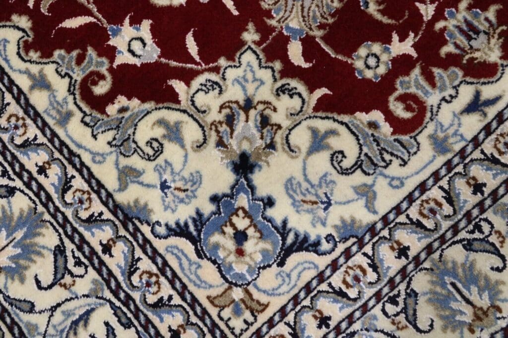 wunderschoner-orientteppich-nain-200x150-cm-300000-knoten-m-90-1-7 Perserteppich Nain 200 x 150 cm Wolle handgeknüpft