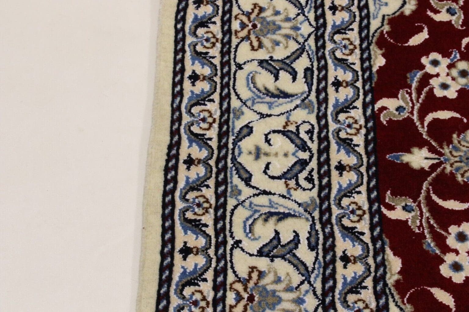 wunderschoner-orientteppich-nain-200x150-cm-300000-knoten-m-90-1-8 Perserteppich Nain 200 x 150 cm Wolle handgeknüpft