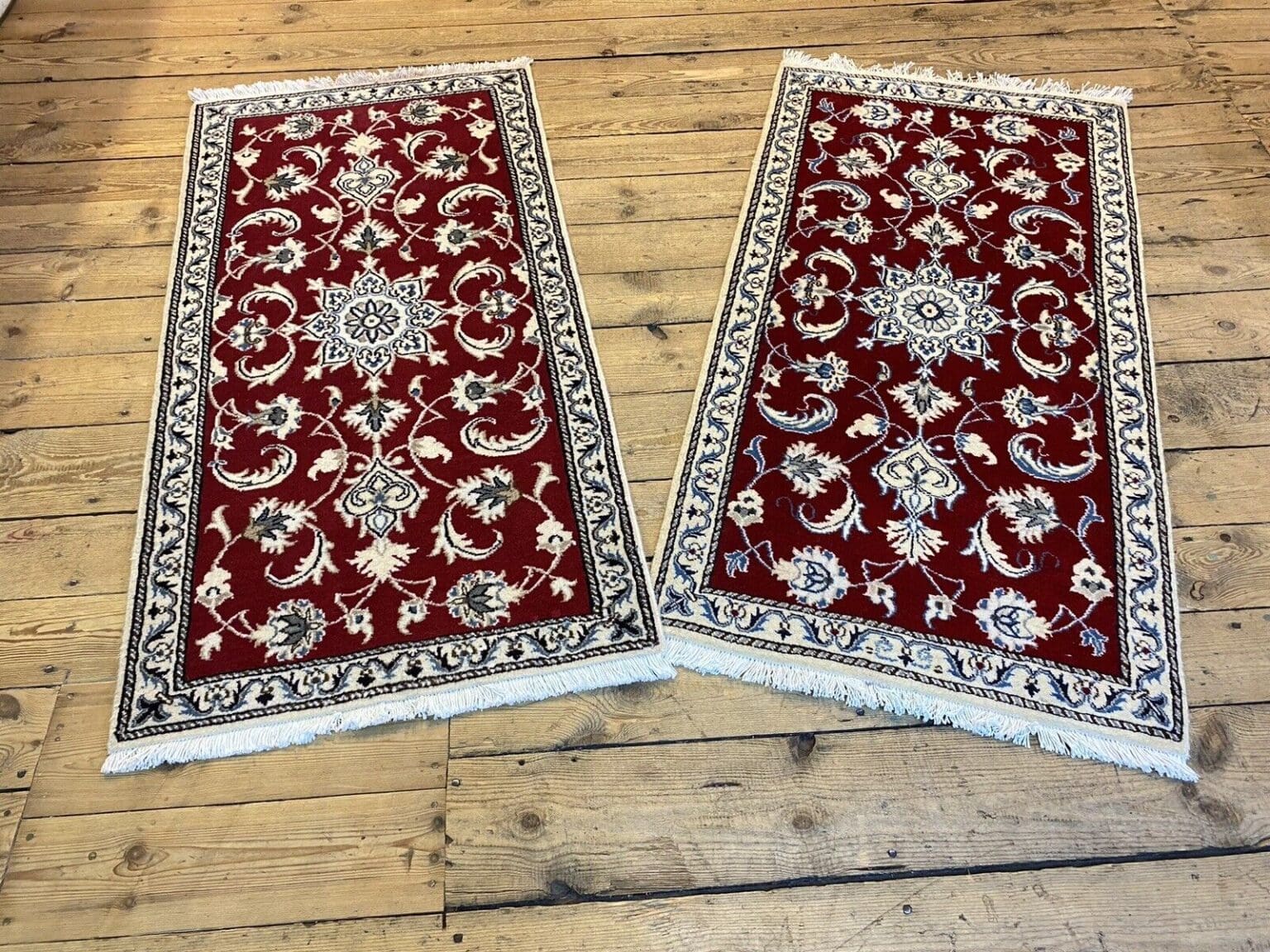 Perserteppich Nain 137 x 70 cm Wolle handgeknüpft