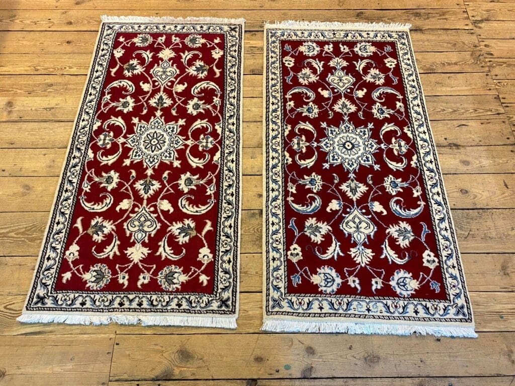 Perserteppich Nain 137 x 70 cm Wolle handgeknüpft