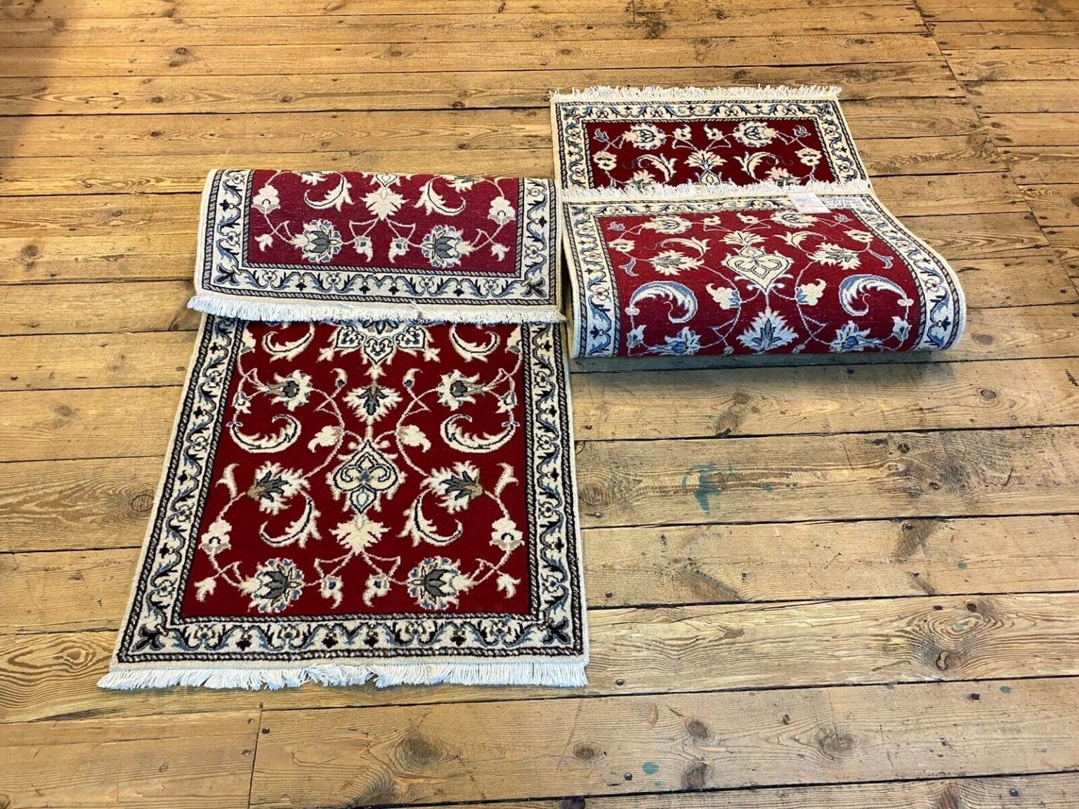 Perserteppich Nain 137 x 70 cm Wolle handgeknüpft