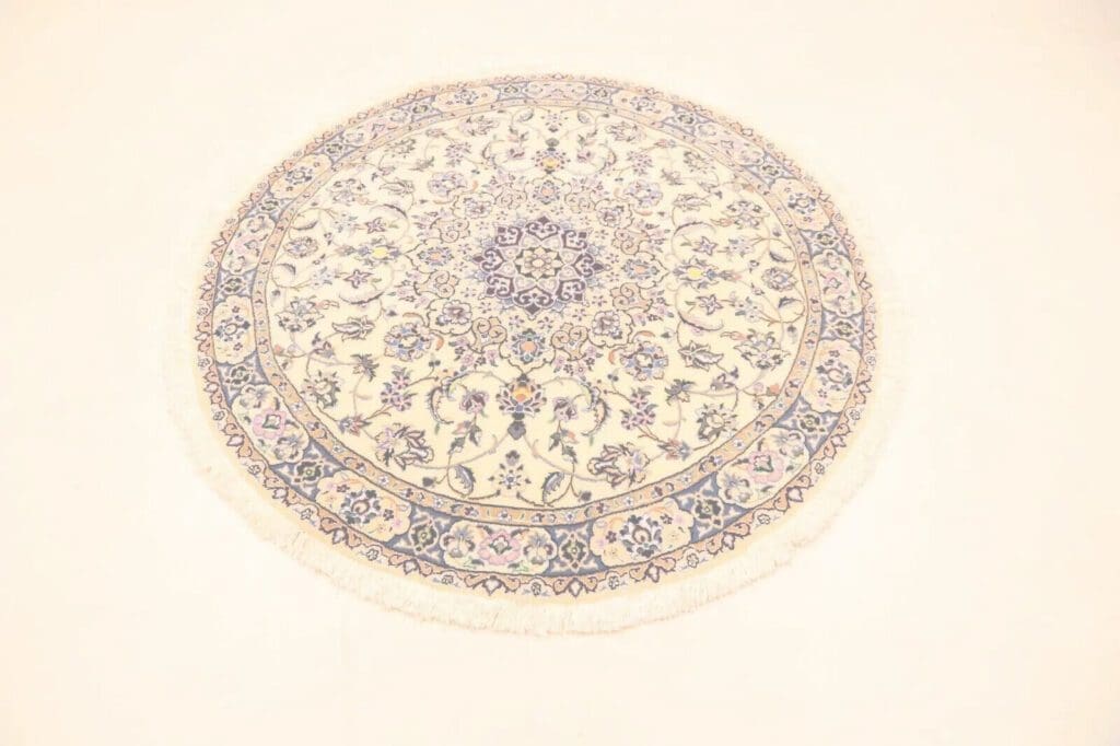 wunderschoner-perserteppich-150-x-150-cm-500000-knoten-m-naturwolle-1-1 Perserteppich Super Nain 150 x 150 cm Wolle handgeknüpft